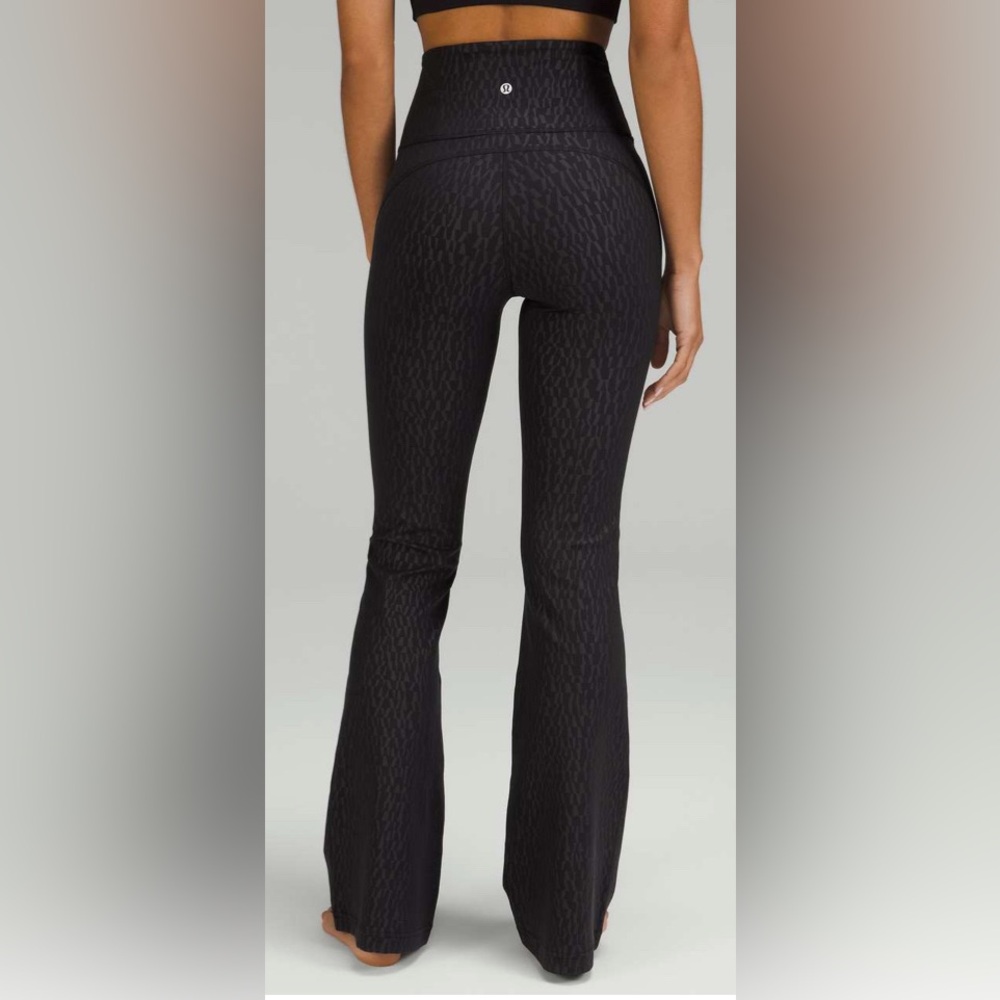 lululemon athletica Black Textured Boot Cut Pants